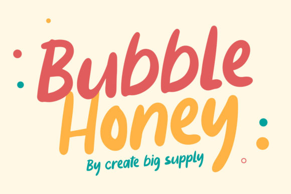 Bubble Honey Display Font for Playful Visual Content