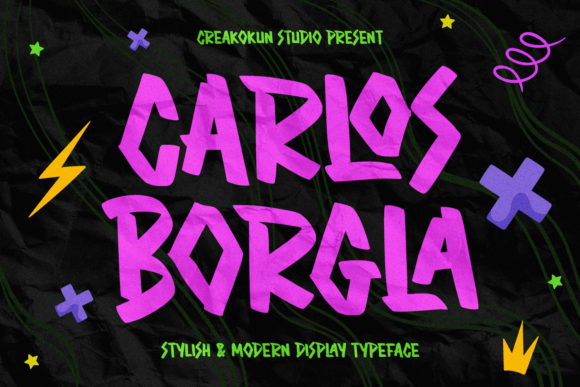 Carlos Borgla: A Chunky Lettered Display Font for Bold Branding