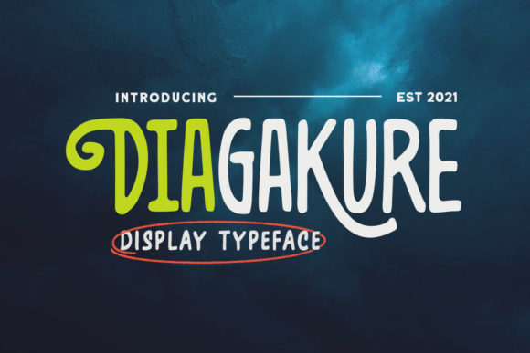 Diagakure Display Font for Modern Branding Websites