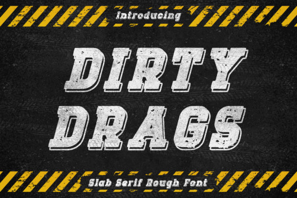 Dirty Drags: Bold Vintage Display Font for Web Design