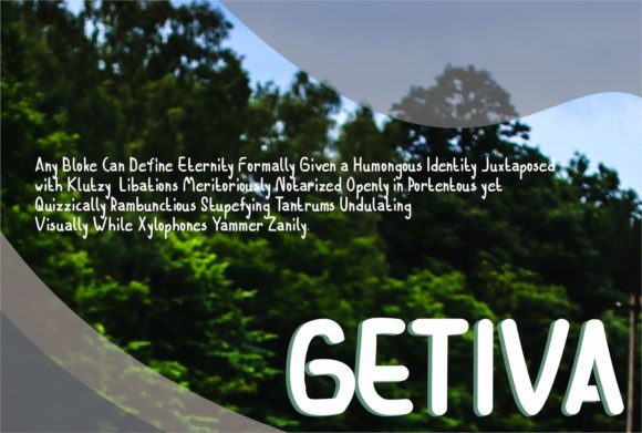 Getiva: A Clean Display Font for Bold Creative Projects