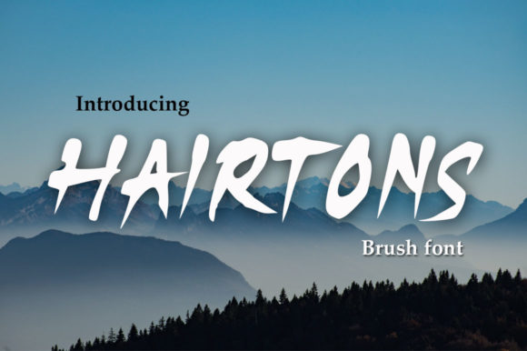 Hairtons Brushed Display Font for Makers and Small Shops