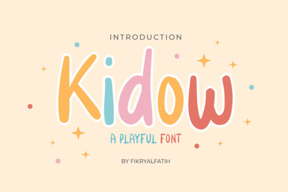 Kidow: A Friendly Display Font for Playful Projects