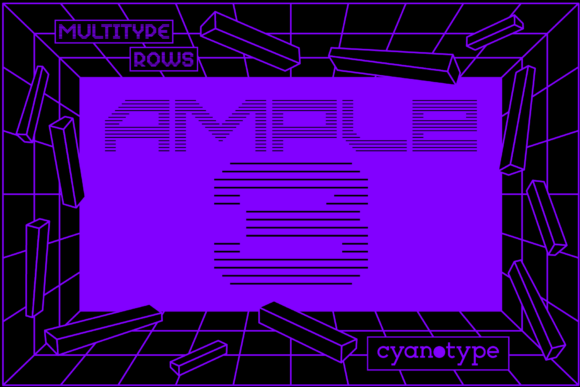 MultiType Rows Ample 3 Pixel Display Font for Distinctive Branding