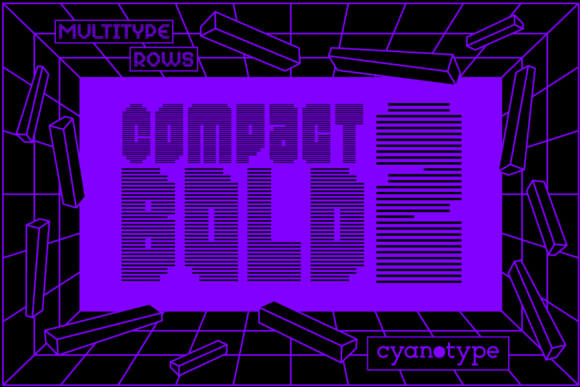 MultiType Rows Compact Bold 2 for Pixel-Oriented Web Type