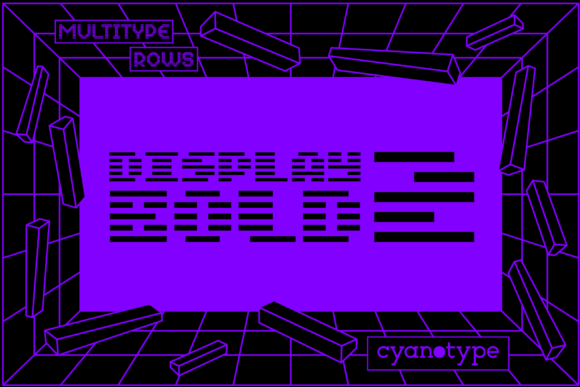 MultiType Rows Display Bold 2: Pixelated Display Font for Publishers
