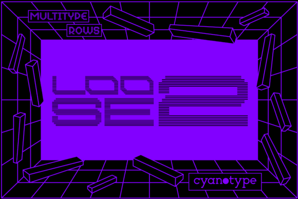 MultiType Rows Loose 2: A Pixel Display Font for Modern Web Design