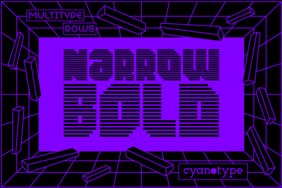 MultiType Rows Narrow Bold: A Pixel Display Font