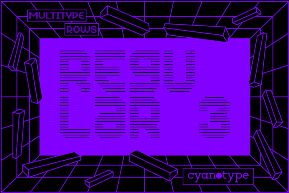MultiType Rows Regular 3 Pixel Font for Crafts