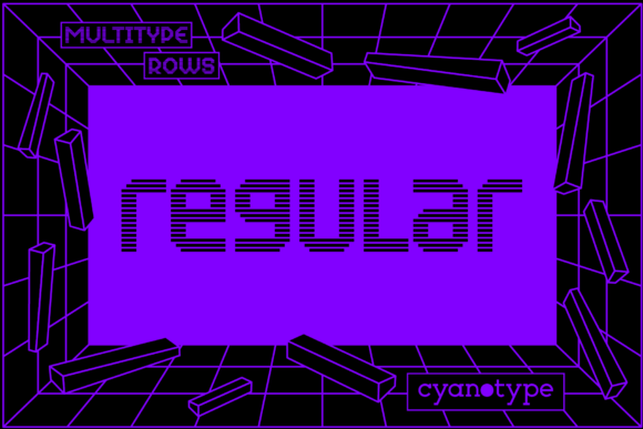 MultiType Rows Regular: A Pixelated Display Font for Makers