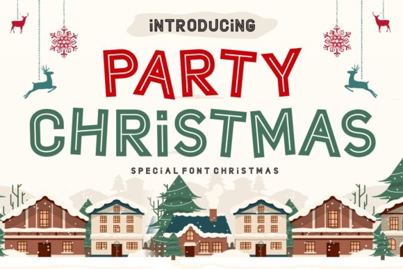 Party Christmas: A Fun Display Font for Holiday Branding
