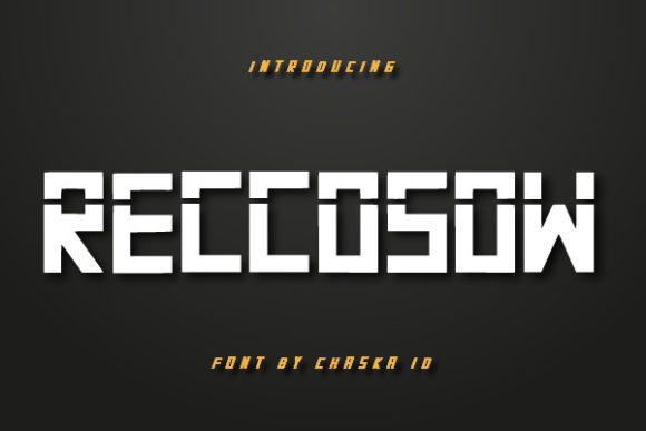 Reccosow Display Font for Assertive Campaign Creatives