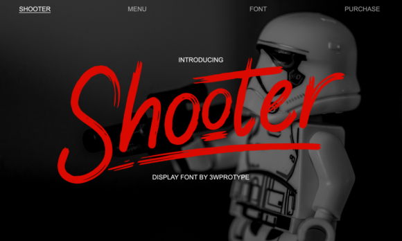 Shooter: A Premium Brush Display Font for Editorial Mood