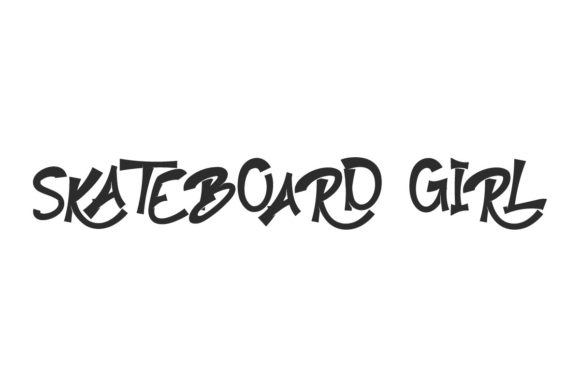 Skateboard Girl Font: A Graffiti Mural Style Typeface