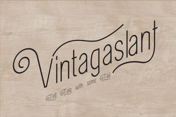 VintagaSlant: A Delicate Retro Display Font for Elegant Branding